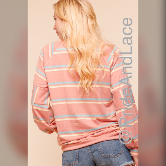 LAST 3️⃣ 🌸Pink Multi Stripe Sweater🌸 - Picture 4 of 4